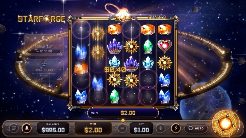A base-game tumble paying out